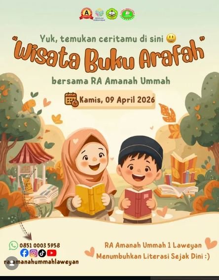 Serunya Wisata Buku Arafah Bersama RA Amanah Ummah 1 Laweyan